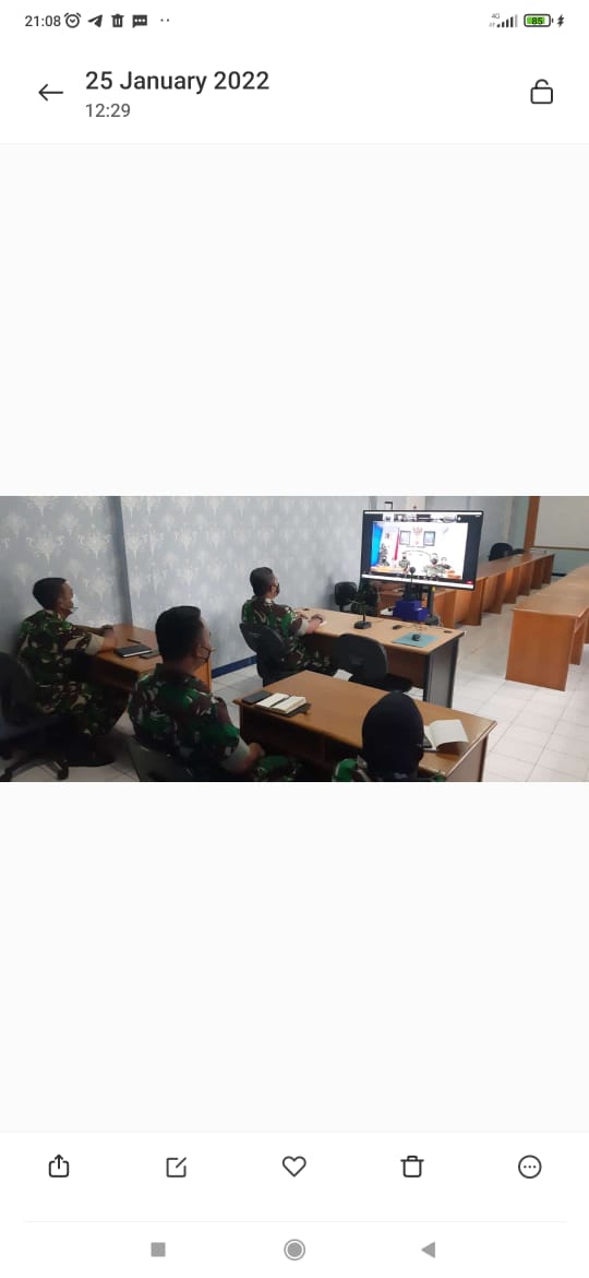 Tim ZI Lanud Muljono Ikuti Sosialisasi Zona Integritas