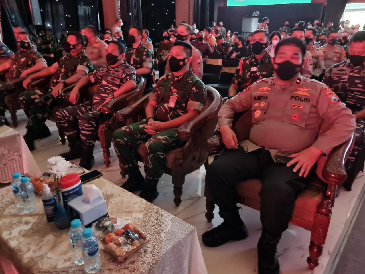 Danlanud Muljono Hadiri Ibadah Perayaan Natal Tahun 2021 bersama Forkopimda Jatim