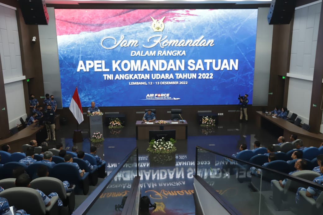 Danlanud Muljono Ikuti Jam Komandan Apel Dansat Tahun 2022