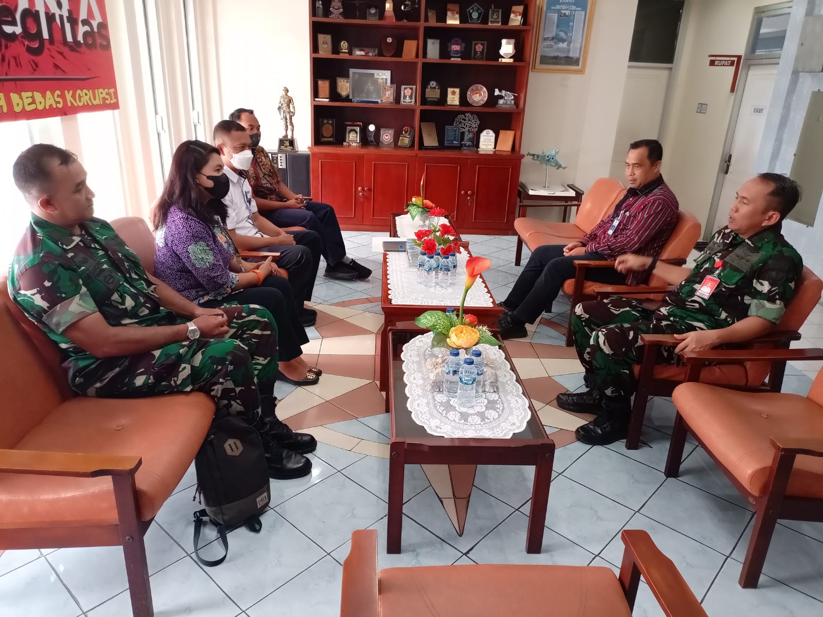 Danlanud Muljono Menerima Kunjungan pejabat ATKP di Lanud Muljono