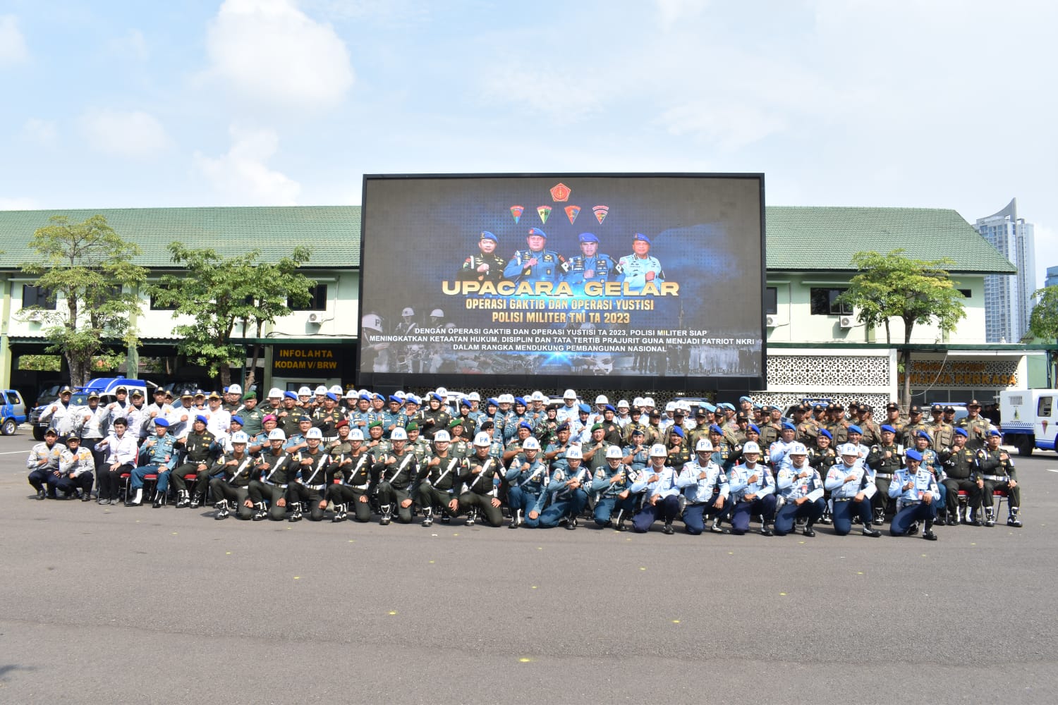 Kepala Dinas Operasi Lanud Muljono Hadiri Upacara Pembukaan Gelar Operasi Yustisi