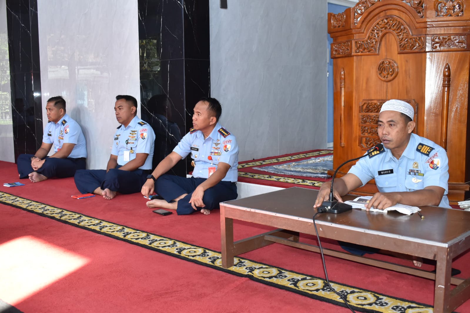 Segenap Umat Muslim Lanud Muljono Laksanakan Shalat Dhuha dan Yasinan Bersama