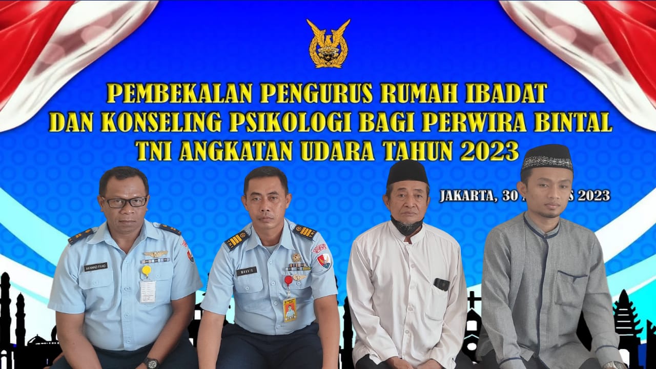 Kasibintal Lanud Muljono Surabaya Ikuti Pembekalan Pengurus Rumah Ibadah dan Teknik Konseling.