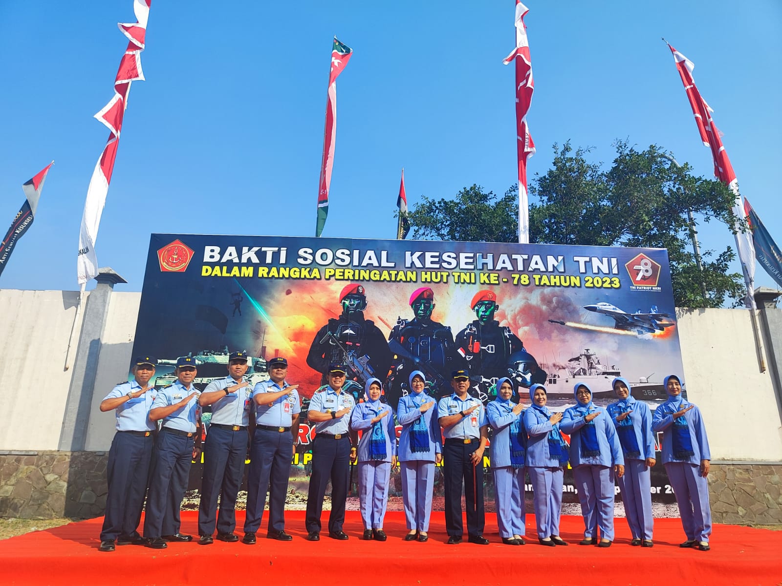Sukseskan Bakti Sosial HUT TNI ke-78, Lanud Muljono Kerahkan Prajurit