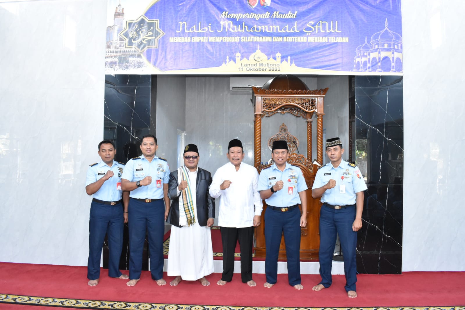 Perdalam Ketaqwaan Prajurit, Lanud Muljono Gelar Maulid Nabi 1445 H/ 2023 M