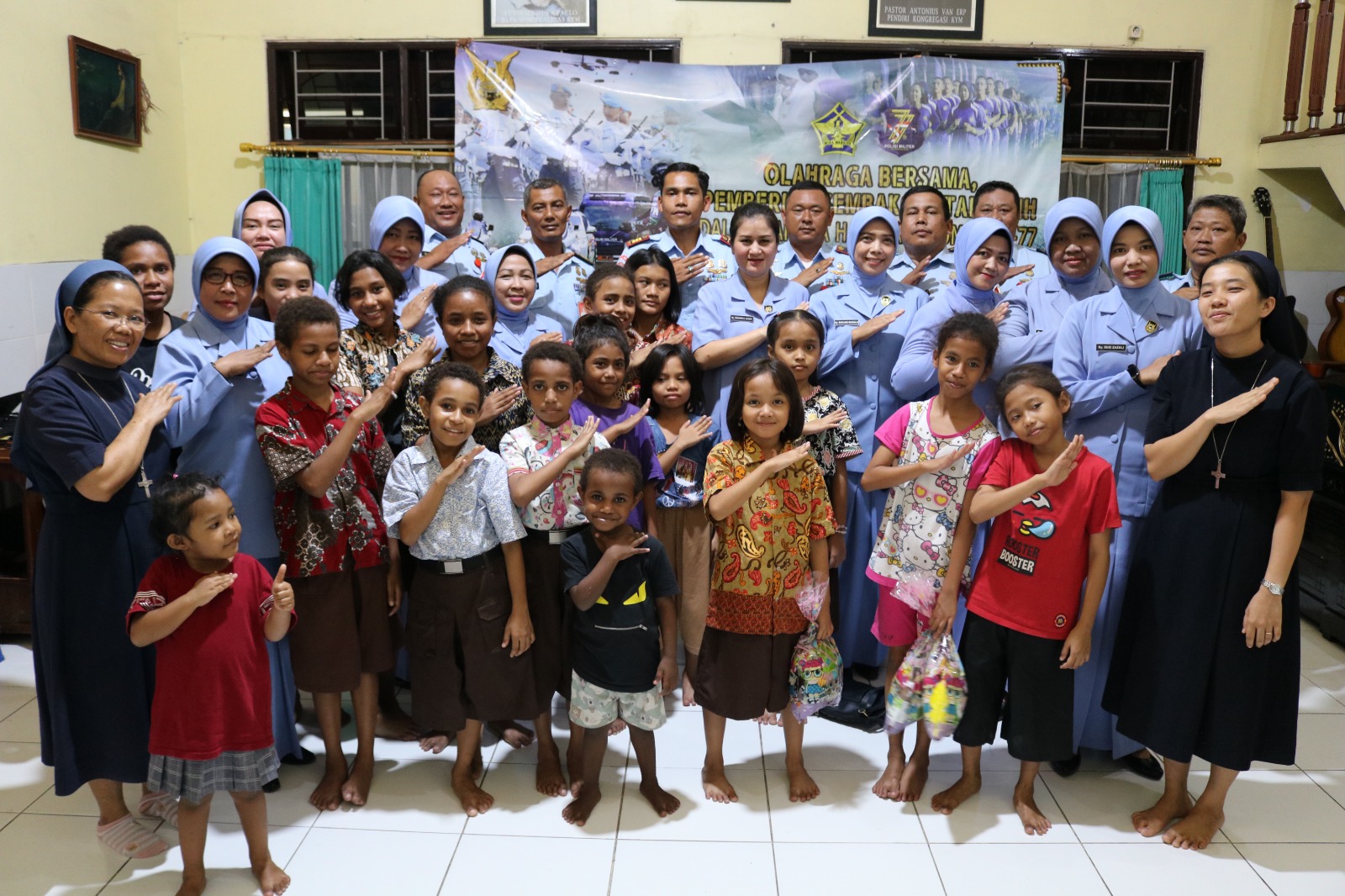 Menyambut HUT Pomau ke -77, Dansatpoau Lanud Muljono Laksanakan Anjangsana