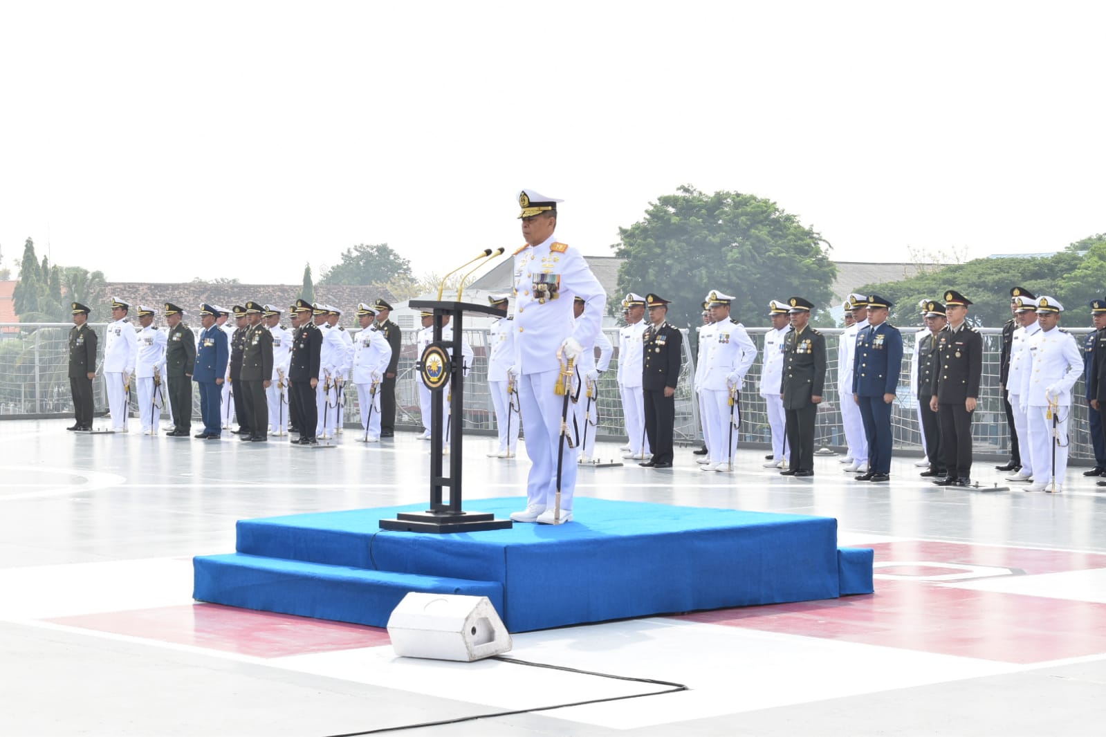 Dansathanlan Lanud Muljono Hadiri Upacara Tabur Bunga Peringatan Hari Pahlawan 10 November Tahun 2023