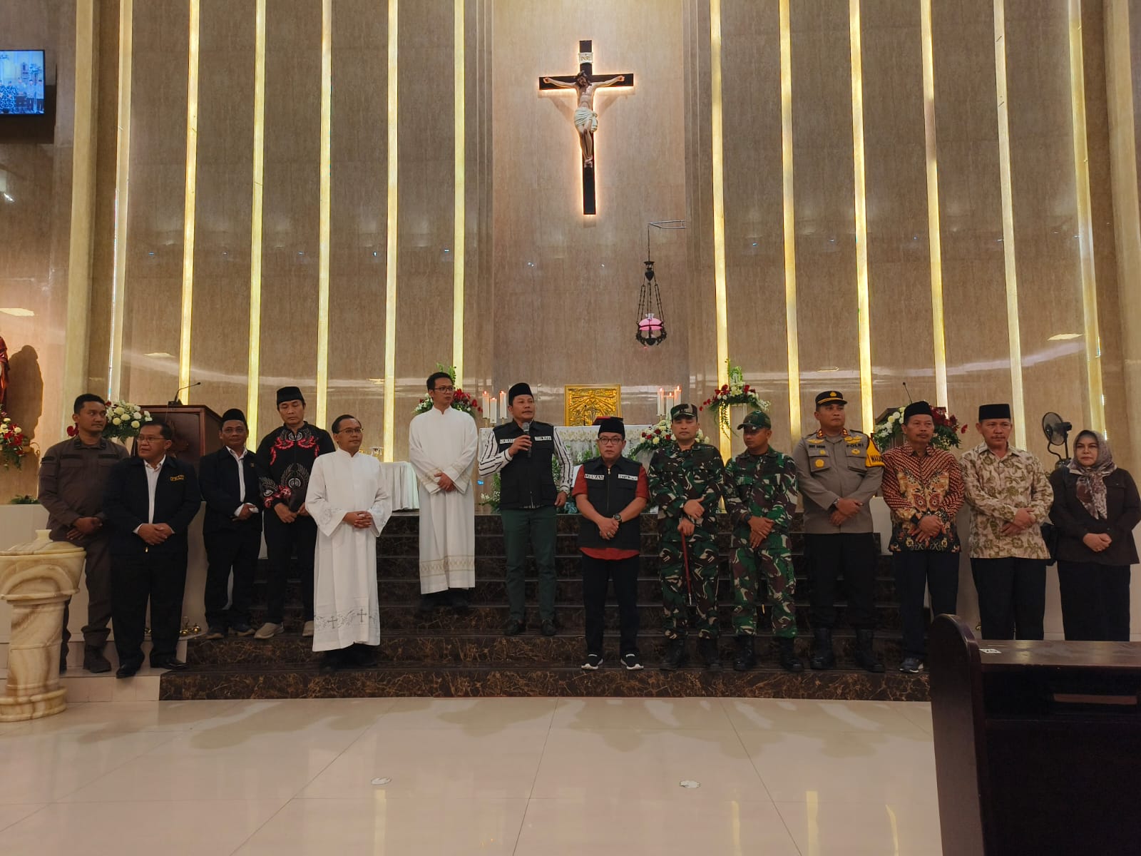 Danlanud Muljono Tinjau Pengamanan Ibadah Natal di Kabupaten Sidoarjo