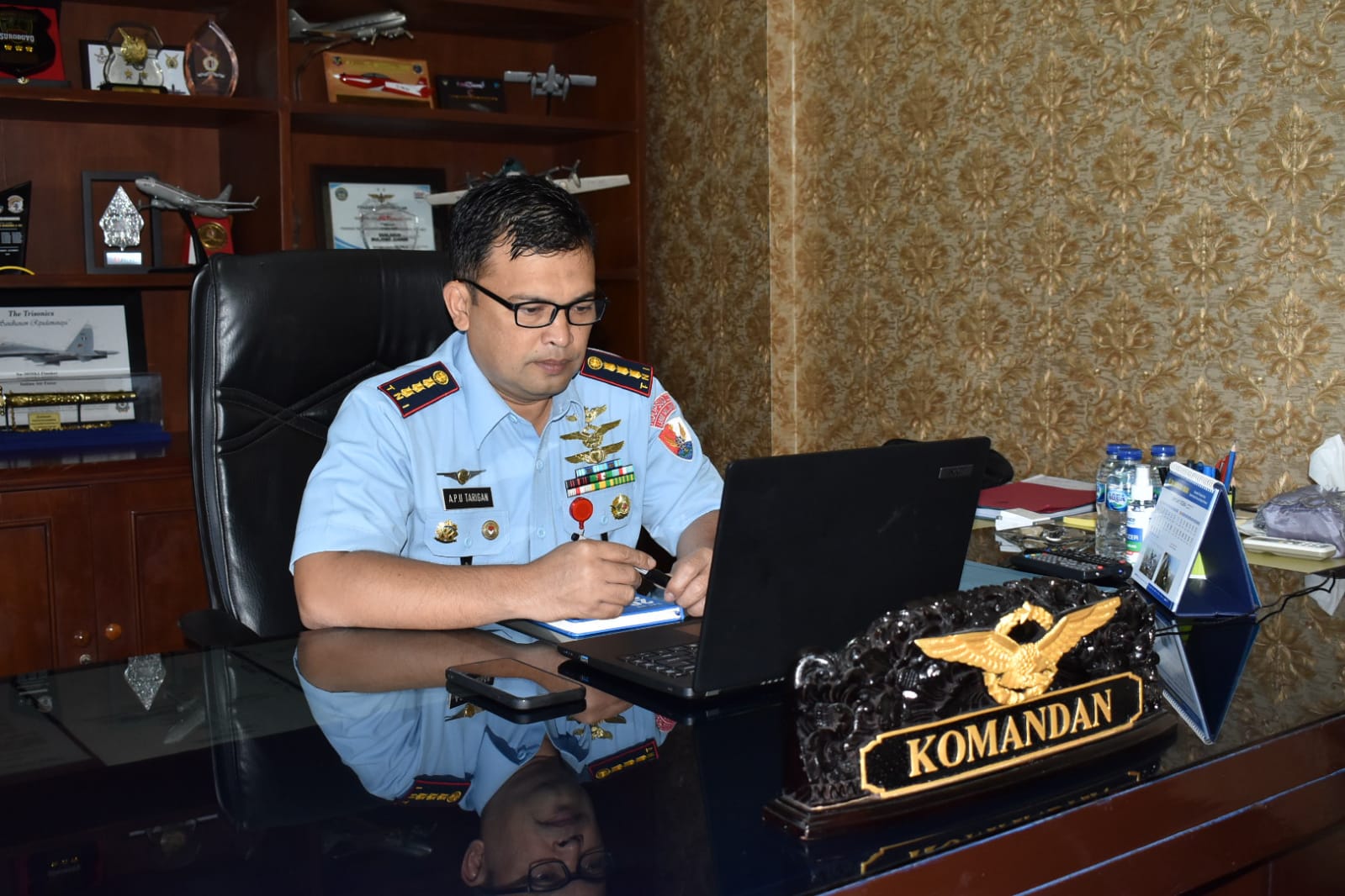 KOMANDAN LANUD MULJONO MENGIKUTI TAKLIMAT AWAL ITKOOPSUDNAS SECARA DARING