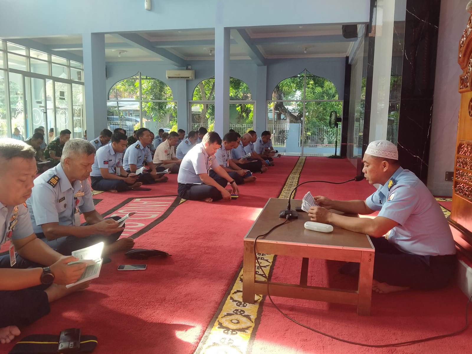 Lanud Muljono Melaksanakan Giat Shalat Dhuha, Yasinan dan Doa Bersama
