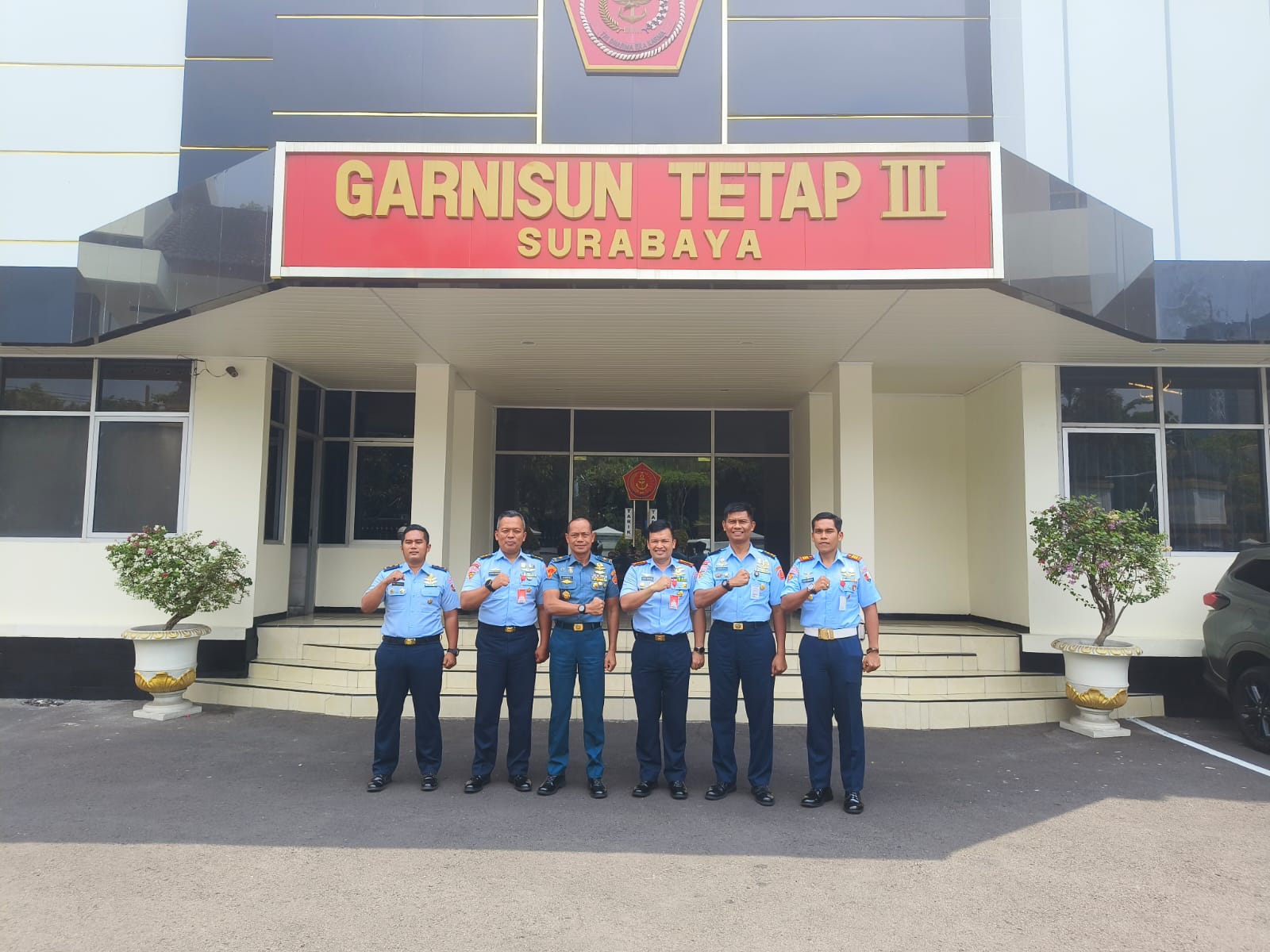 Pererat Sinergi Jajaran TNI Jawa Timur, Danlanud Muljono Silaturahmi Ke Jajaran TNI Surabaya Sidoarjo