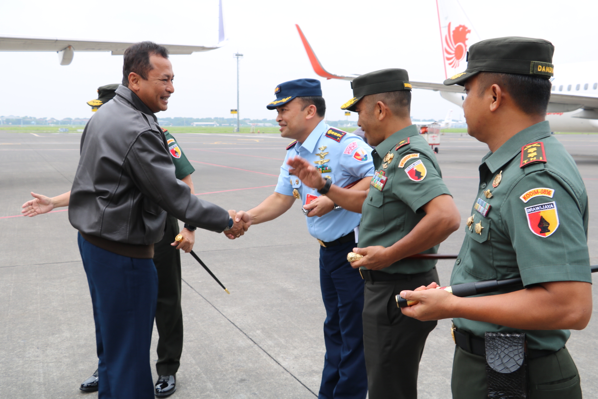 Danlanud Muljono Sambut Kedatangan Pangkogabwilhan II