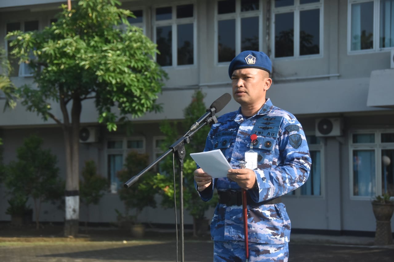 Tingkatkan Disiplin Prajurit, Lanud Muljono Gelar Upacara 17 an bulan Februari 2024