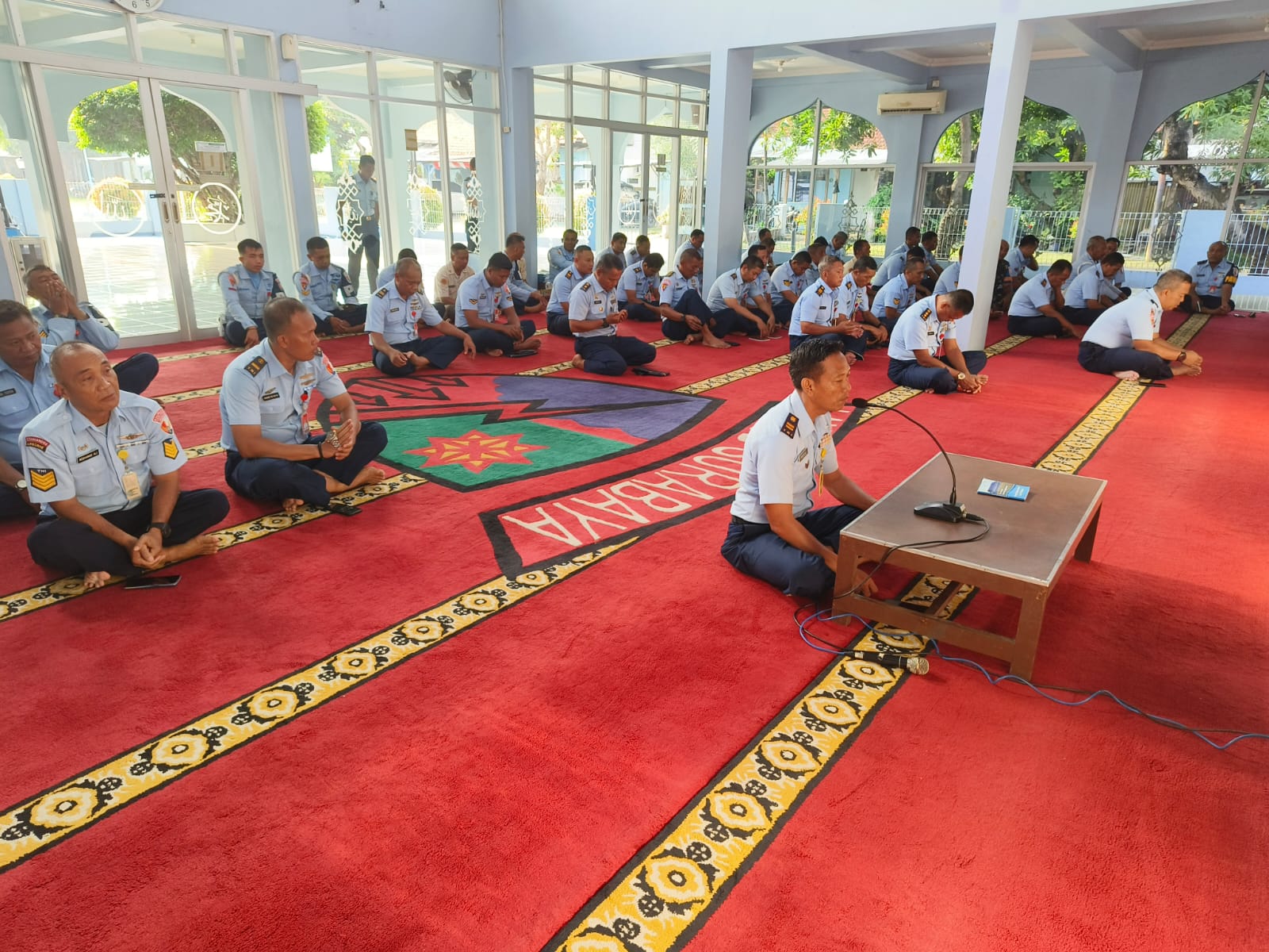 Perdalam Keimanan dan Ketaqwaan Prajurit, Lanud Muljono Laksanakan Sholat Dhuha