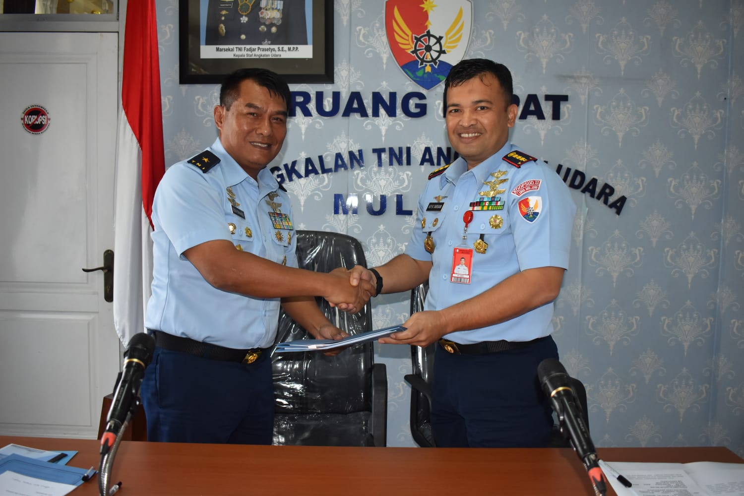 Danlanud Muljono Beserta Staf Laksanakan Exit Briefing Audit Itkoopsudnas Tahun 2024