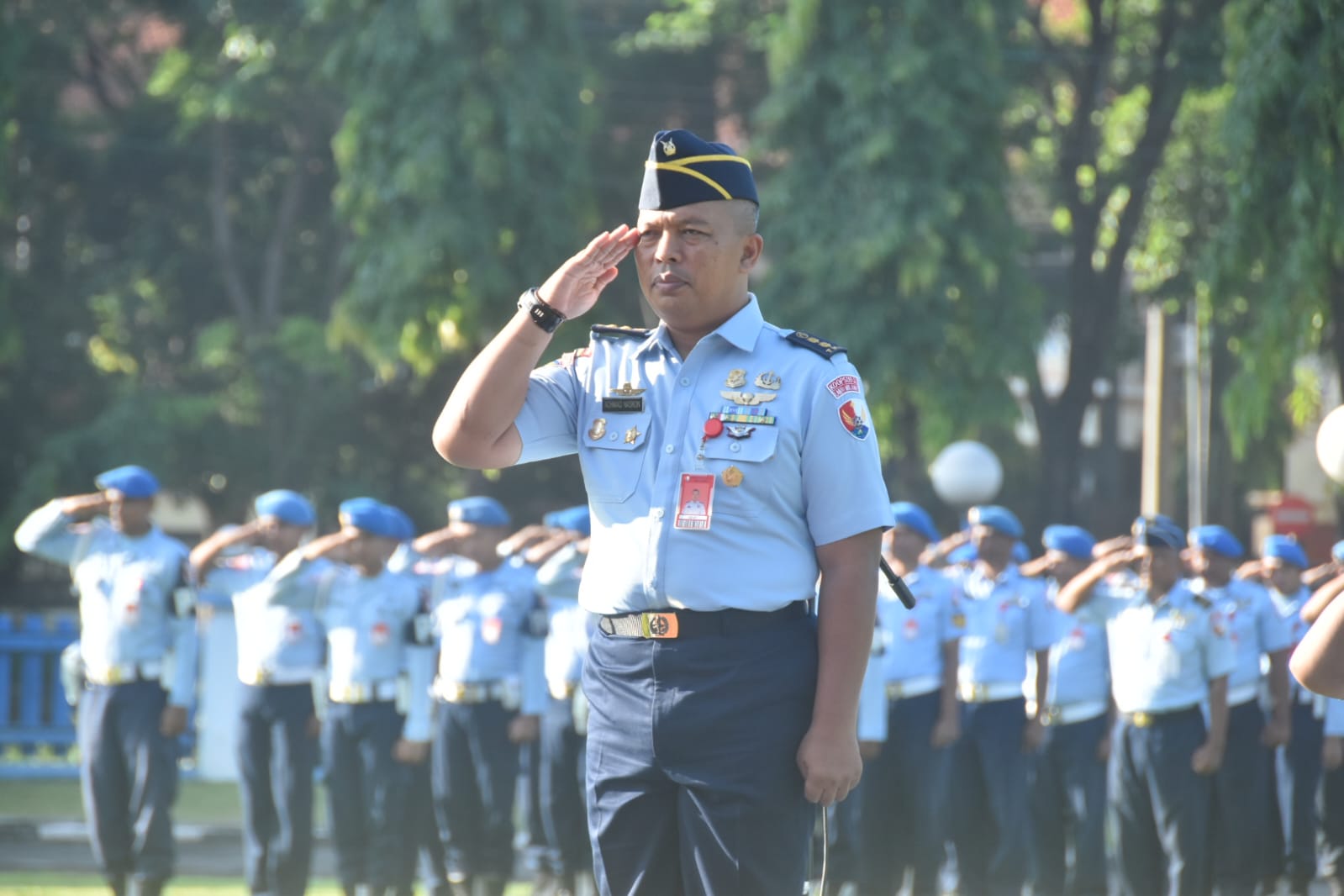 Lanud Muljono Gelar Upacara mingguan terakhir di bulan Februari 2024