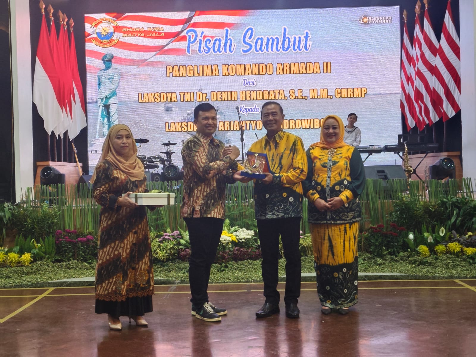 Danlanud Muljono Surabaya Hadiri Acara Pisah Sambut Pangkoarmada II